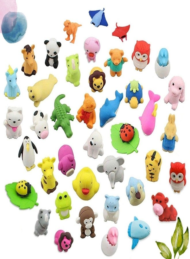 Mallexo 3D Cute Cartoon Charactor Fancy Eraser for Kids15PC Stylish Cute Pencil Eraser Set for Boys Girls Birthday Gift Educatonal Rubber Set Unique Stationary Items Erasers-Random Design,Multi-Color - Image 1